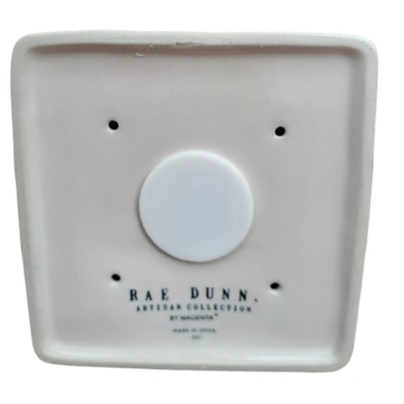 Rae Dunn Baby Bird Birdhouse w/ Blue Ribbon & Two Bird Decals 5" D, 7.5" H, 5" W - Picture 9 of 9